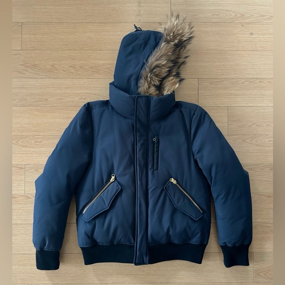 MACKAGE DIXON - Mens Navy Blue Bomber Jacket - Picture 2 of 6